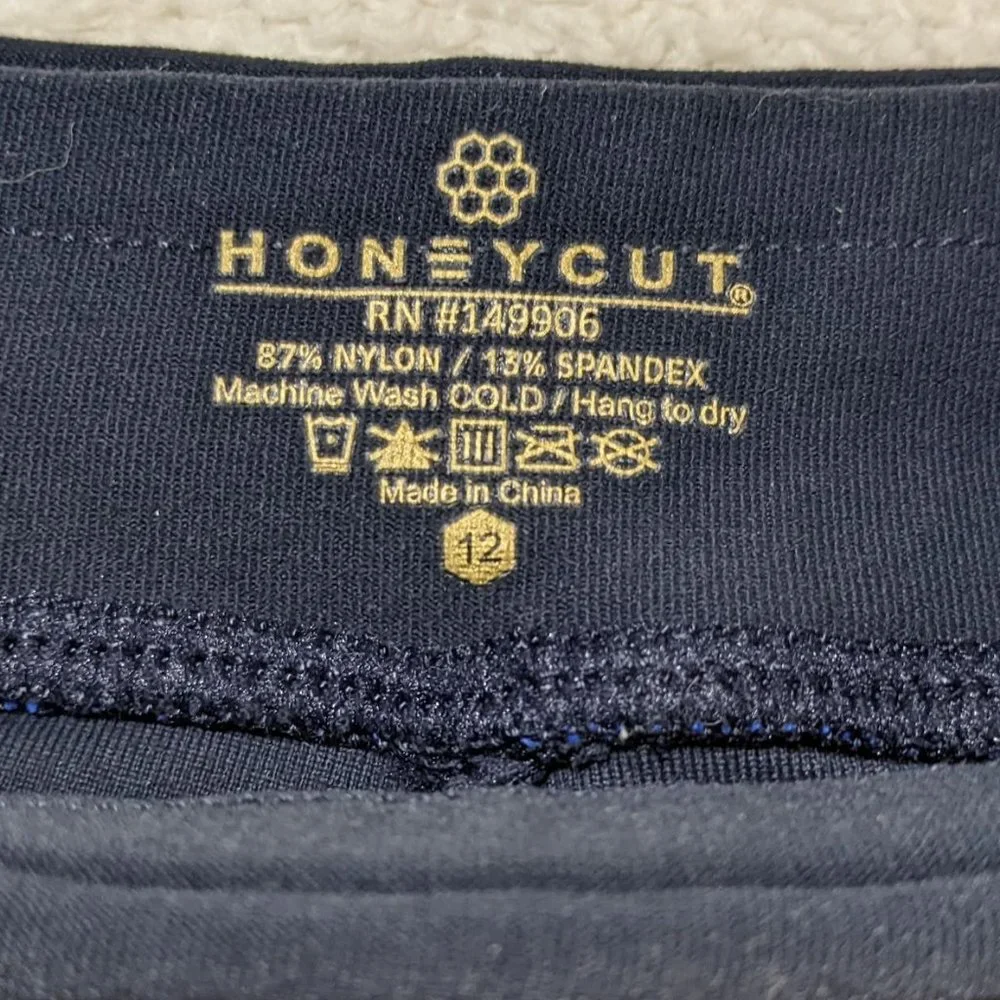 Honeycut Girls' Black Dance Shorts with Blue Accent